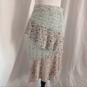 Floral flowy skirt